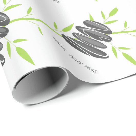 Cadeau Pierres de caillou d'art de zen empilant le papier (Coin rond)