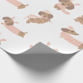 Cadeau Pink Dachshund saucisson chien de Noël Papier de N (Coin)