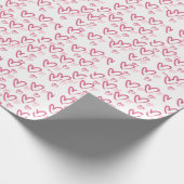 Cadeau Pink Heart Valentine's Day Wrapping Papier (Coin)