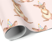 Cadeau Pink Kangaroo Anniversaire de fête Papier d'envelo (Coin rond)