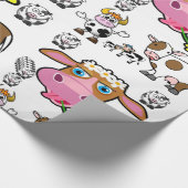 Cadeau Pink Laughing vache enveloppant papier anniversair (Coin)