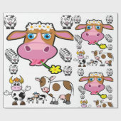Cadeau Pink Laughing vache enveloppant papier anniversair (Plat)