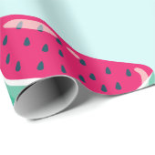 Cadeau Piscine d'été papier d'enveloppement d'anniversair (Coin rond)