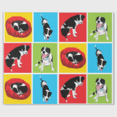 Cadeau Pitbull à la maison le papier d'emballage (Plat)