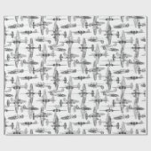 Cadeau Plan d'avion 1 Papier d'enveloppement (Plat)