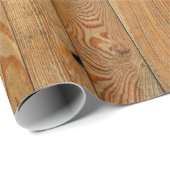 Cadeau planches en bois enveloppant du papier (Coin rond)