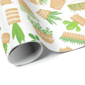 Cadeau Plantes de la Maison Cactus sur papier blanc (Coin rond)