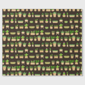 Cadeau Plantes de la maison Cactus sur papier d'enveloppe (Plat)