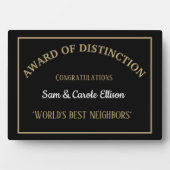 Cadeau ! ! Plaque des meilleurs voisins du monde (Devant)