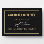 Cadeau! Plaque du meilleur entraîneur personnel (Devant)