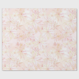 Cadeau Poinsettias Rose Clair - Papier d'Emballage de Noë