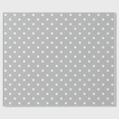 Cadeau Point de polka blanc sur le papier d'emballage du (Plat)