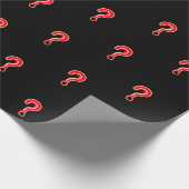 Cadeau Point de question rouge sur le papier d'emballage  (Coin)