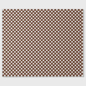 Cadeau Point Polka blanc sur papier à envelopper Brown (Plat)
