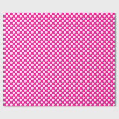Cadeau Point Polka blanc sur papier enveloppant rose chau (Plat)