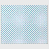 Cadeau Point Polka bleu clair sur papier à envelopper bla (Plat)