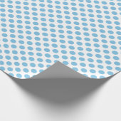 Cadeau Point Polka bleu clair sur papier à envelopper bla (Coin)