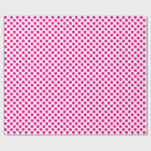 Cadeau Point Polka rose chaud sur papier à envelopper bla (Plat)