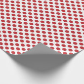 Cadeau Point Polka rouge foncé sur papier à envelopper bl (Coin)