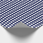 Cadeau Points blancs sur le papier d'enveloppement bleu d (Coin)