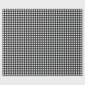 Cadeau Points blancs sur papier à enveloppement noir (Plat)
