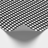 Cadeau Points blancs sur papier à enveloppement noir (Coin)
