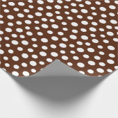 Cadeau Points blancs sur papier à envelopper Brown (Coin)