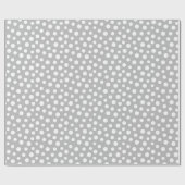 Cadeau Points blancs sur papier à envelopper gris (Plat)