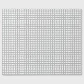 Cadeau Points blancs sur papier à envelopper gris (Plat)