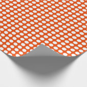 Cadeau Points blancs sur papier d'enveloppement orange vi (Coin)