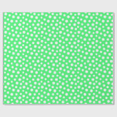Cadeau Points blancs sur papier d'enveloppement vert clai (Plat)