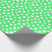 Cadeau Points blancs sur papier d'enveloppement vert clai (Coin)
