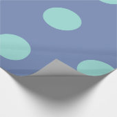 Cadeau Points bleus en papier à envelopper brillant (Coin)