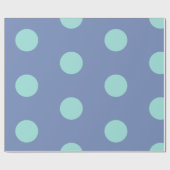 Cadeau Points bleus en papier à envelopper brillant (Plat)