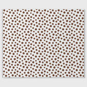 Cadeau Points Brown sur papier à enveloppement blanc (Plat)