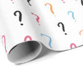 Cadeau Points de question papier d'emballage d'enrouleur (Coin rond)