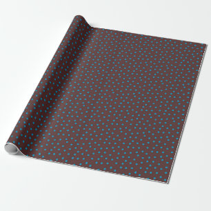 Cadeau Points de style libre bleu sur papier d'emballage