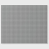 Cadeau Points noirs sur papier à enveloppement blanc (Plat)