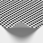 Cadeau Points noirs sur papier à enveloppement blanc (Coin)