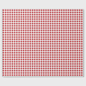 Cadeau Points rouges sombres sur papier à envelopper blan (Plat)
