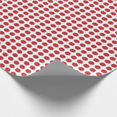 Cadeau Points rouges sombres sur papier à envelopper blan (Coin)