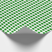 Cadeau Points verts sur papier à envelopper blanc (Coin)