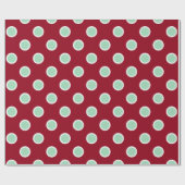 Cadeau Pois verts à la menthe sur le papier de Noël de Ma (Plat)