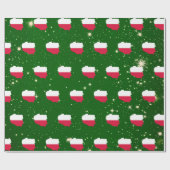 Cadeau Pologne Carte du drapeau polonais Papier d'envelop (Plat)