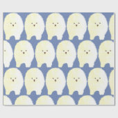 Cadeau Pomeranian, papier d'emballage de chien mignon de (Plat)