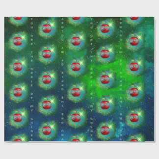 Cadeau Pomme dans le papier d'enveloppement galaxy plaisa