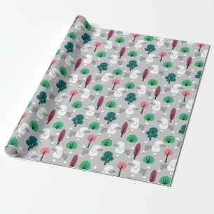 Cadeau Poodle dans le parc Papier d'enveloppement