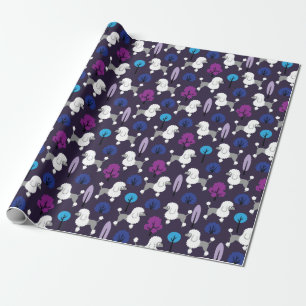 Cadeau Poodle dans le parc Papier d'enveloppement