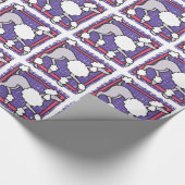 Cadeau POODLE rose violet enfant Envelopper le papier (Coin)