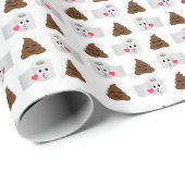 Cadeau poop emoji et papier de toilette (Coin rond)